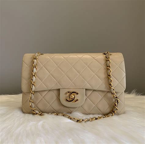 white chanel small classic flap|chanel classic flap bag beige.